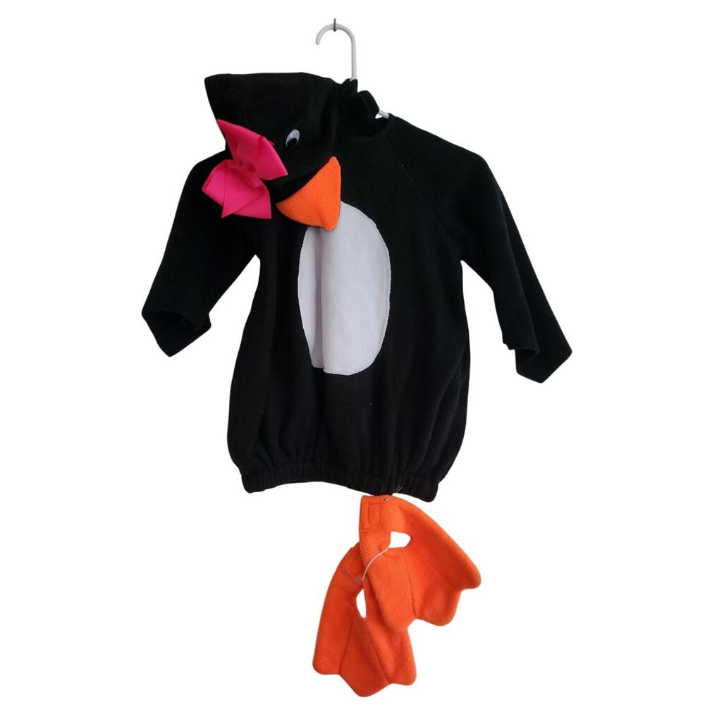 1-3 years Handmade penguin costume gender neutral bow is removable